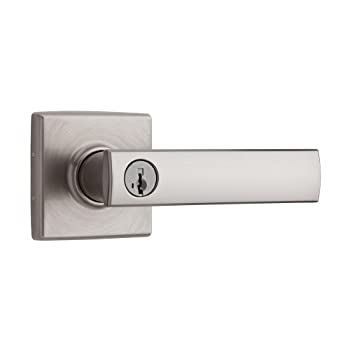 Kwikset Vedaniエントリーレバー、SmartKey in Satin Nickel