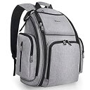 【中古】【輸入品・未使用】mancroおむつバッグバックパック、オーガナイザーBackパックfor Mom / Dad with Baby Strollerストラップ M グレー MCR2017MY01-US(4)