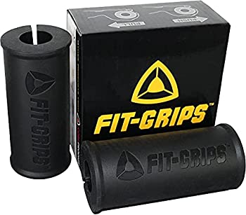 【中古】【輸入品・未使用】Core Prodigy Fit Grips - 太いグリップトレーニングアダプター ファットバー ウェイトリフティング バーベル ダンベル用 (ブラック2インチ)