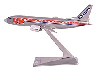 【中古】【輸入品 未使用】Flight Miniatures Western Airlines Bare Metal Boeing 737-300 1:200 Scale Display Model