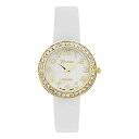【中古】【輸入品・未使用】Rosemarie Collections レディース スタイリッシュ マザーオブパールフェイス フェイクホワイトレザーバンド ジュネ...
