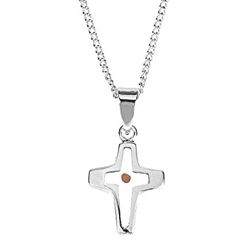 【中古】【輸入品・未使用】Dicksons マスタードシードオープンクロスペンダント ガールズ 16インチ シルバーメッキ 普段使いネックレス ジュエリーギフト...