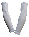【中古】【輸入品・未使用】ペア - Sports Farm - コンプレッションエルボーアームスリーブ カラー: ホワイト