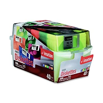 【中古】【輸入品・未使用】Imation R 3.5インチフロッピーディスク、ネオン、40pk、2hd、1.44?MB