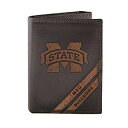 【中古】【輸入品・未使用】NCAA Mississippi State Bulldogs Zep-Pro Pull-Up Leather Trifold Emb...