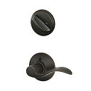 【中古】【輸入品・未使用】Schlage F59 ACC 716 LH アクセント インテリア 左利き用レバー デッドボルト付き エイジドブロンズ (インテリアハーフのみ)(3)