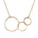 【中古】【輸入品・未使用】スターリングシルバー、ローズ、またはゴールドメッキ3世代Interlocking Circles 16?+ 2?%ダブルクォーテ%エタ...