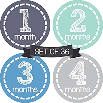 【中古】【輸入品 未使用】Baby Monthly Stickers Boy - Baby Milestone Stickers - Baby Month Stickers for Baby Boy - Milestone Stickers Boy Monthly Stickers - Baby