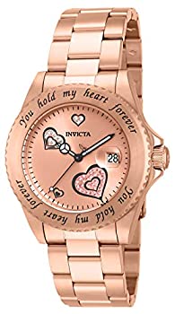 【中古】【輸入品・未使用】Invicta 14734 Women's Angel Rose Gold Dial Rose Gold Steel Bracelet Dive Watch