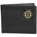 【中古】【輸入品・未使用】(Boston Bruins%カンマ% Black) - NHL Leather Bi-Fold Wallet Packaged in...