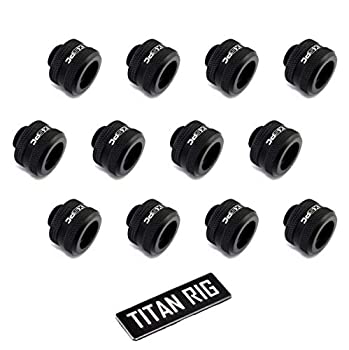 【中古】【輸入品・未使用】XSPC G1/4インチから10mm 内径、14mm OD 剛性チューブ継手 マットブラック 12個パック
