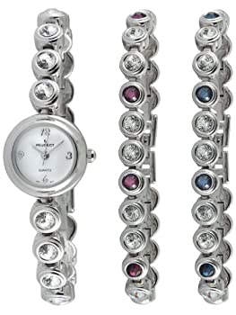 【中古】【輸入品・未使用】プジョーWomen 's 670?Crystal Watch & TennisブレスレットGift Set