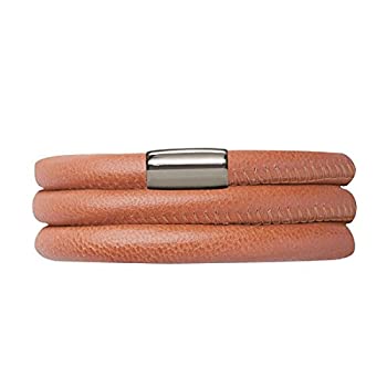 yÁzyAiEgpzEndlessWG[Coral Triple Wrap Leather Bracelet with aX`[bNdグ