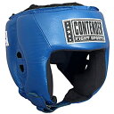 yÁzyAiEgpz(Small%J}% Blue) - Contender Fight Sports Competition Boxing Muay Thai MMA Sparring Head Protection Headgear without Cheeks