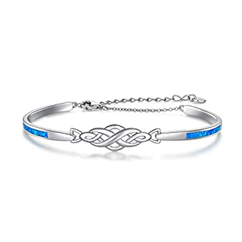 【中古】【輸入品・未使用】WINNICACA レディース オパール カフ バングル ブレスレット、低刺激性 スターリングシルバー インスピレーショナル ジュエリー 誕生日 クリスマ