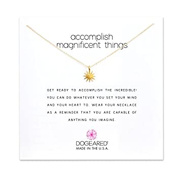 【中古】【輸入品・未使用】Dogeared Accomplish Magnificent Things Gold Dipped Reminder Box Necklace