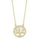 【中古】【輸入品・未使用】10?K黄色ゴールドSideways Tree Of Life調節可能な長ネックレス(16インチから18インチ)(4)