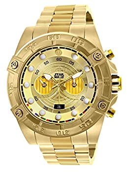 【中古】【輸入品・未使用】Invicta Men's 26525 Star Wars Quartz Multifunction Gold Dial Watch