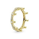 【中古】【輸入品・未使用】Pandora crown ring 168654C01-60 Woman silver zircons