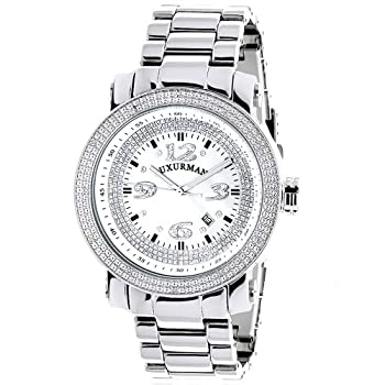 【中古】【輸入品・未使用】Mens Diamond Watch 0.12?CT Luxurmanアイスアウト