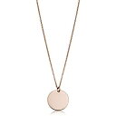 【中古】【輸入品・未使用】Kooljewelry 14金 イエローゴールド ホワイトゴールド ローズゴールド 10mm ラウンドディスク 長さ調節可能 ネックレス (17インチまたは18インチ