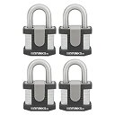 【中古】【輸入品・未使用】Brinks 672-50401 Home Security Commercial 50mm Laminated Steel Lock%カンマ% 4-Pack by BRINKS(3)