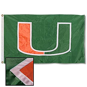 【中古】【輸入品・未使用】マイアミCanesナイロン刺繍フラグ