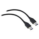 【中古】【輸入品・未使用】USB 3.0 Cable%カンマ% Black%カンマ% Type A Male/Type A Male%カンマ% 6 foot(2)