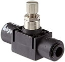 【中古】【輸入品・未使用】Legris 7770 60 00 Nylon Air Flow Control Valve%カンマ% Inline%カンマ% One-Way%カンマ% External Screw/Knob%カンマ% 3/8 Tube OD by Parker Legris