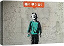 【中古】【輸入品・未使用】Wall26 - キャンバスプリントウォールアート - バンクシ— ストリートアート キャンバス張り ギャラリーラップ仕上...