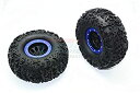 【中古】【輸入品・未使用】RCスペアパーツ 2.2%ダブルクォーテ% Rubber Rally Tires and Plastic Wheels for 1:10 R/C Cars - 2Pc Set Blue