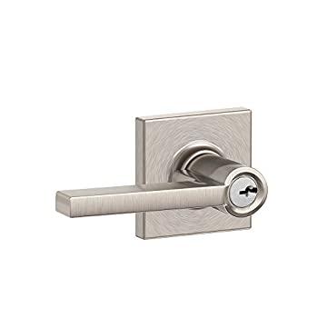 【中古】【輸入品・未使用】Schlage F51A LAT 619 COL Collins Trim Latitude Keyed Entry Lever%カンマ% Satin Nickel by Schlage Lock Company