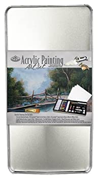 【中古】【輸入品 未使用】Royal and Langnickel Deluxe Tin Acrylic Painting Set アートペン (並行輸入品)