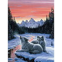 【中古】【輸入品・未使用】Bits and Pieces 300ピース 暗闇で光るパズル 大人用 - 冬の夜明け、雪の冬、狼 - アーティストジェフ・ティフト作...