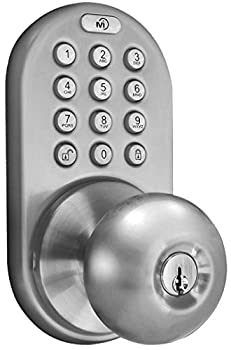 【中古】【輸入品・未使用】MiLocks TKK-02SN Digital Door Knob Lock with Electronic Keypad for Interior Doors%カンマ% Satin Nickel by MiLocks