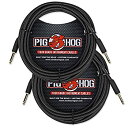 【中古】【輸入品・未使用】Pig Hog PCH20BK ブラック 楽器ケーブル 20フィート 2パック