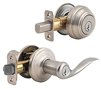 【中古】【輸入品・未使用】Kwikset Signatures Tustin Lever SmartKey Single Cylinder Combo Pack in Satin Nickel Finish #991TNL15SMTCPK4 [並行輸入品] 1