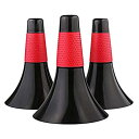 【中古】【輸入品・未使用】マーカーコーン バリアスポーツ フィットネス フットボール バスケットボール スピード アジリティ グラブ トレーニング レッド 3個...