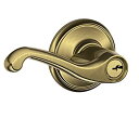【中古】【輸入品・未使用】Schlage F51VFLA609 AB フレアエントリーレバー アンティーク真鍮