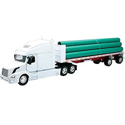 【中古】【輸入品・未使用】VOLVO VN-780 FLATBED W/ LONG PIPE Truck New Ray by NewRay