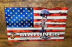 【中古】【輸入品・未使用】USMC enlisted %ダブルクォーテ% The Few。を誇ります。」Fallen Battleクロスアメリカ国旗メタルサイン???24?%ダブルクォーテ% x 15?%ダブルクォーテ%