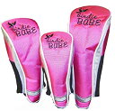 【中古】【輸入品・未使用】Birdie Babe Golf Club Head Covers Headcovers Set of 3 Pink