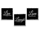 【中古】【輸入品・未使用】wall26 Live Laugh Love - 3ピースキャンバスプリント - ウォールアート - 木製ストレッチャーバーにギャラリ...