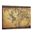 【中古】【輸入品・未使用】(デコール・ミ) Decor Mi 額入りワールドマップ 24x32in 1Panel