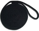 【中古】【輸入品・未使用】5?/ 8?%ダブルクォーテ% x 45?'ブラック二重三つ編みナイロンDockライン???Made in USA???優れた強度