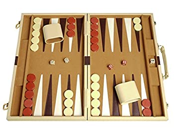 【中古】【輸入品・未使用】Deluxe Backgammon Set - Camel - 15%ダブルクォーテ%x10%ダブルクォーテ%