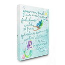 【中古】【輸入品・未使用】Stupell Home Decor Mermaid Life For Me絵画ストレッチキャンバスウォールアート、16 x 1.5 ...