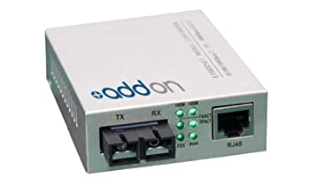 šۡ͢ʡ̤ѡAddOn 100Mbs 1 RJ-45 to 1 SC Media Converter - Fiber media converter - 100Mb LAN - 100Base-TX%% 100Base-LX - RJ-45 / SC single-mode