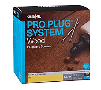 【中古】【輸入品・未使用】Plug & Screw #8 PRO PLUG SYSTEM WOOD DECK KIT IPE W/350 PCS FOR 100 SQ..