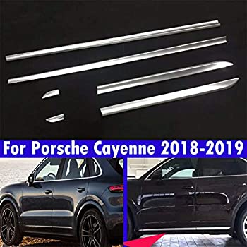 【中古】【輸入品・未使用】ABS電気メッキ、ステンレススチール、車のドアトリム、ポルシェカイエン2018-2019用。